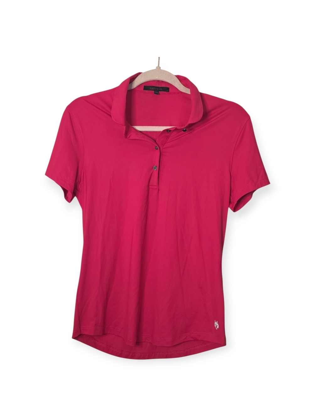 Women's Greyson golf polo shirt in pink, size medium